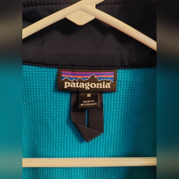 Patagonia Men's Adze Hybrid Soft Shell PolarTec Jacket Size M Blue Windblock - Picture 11 of 14